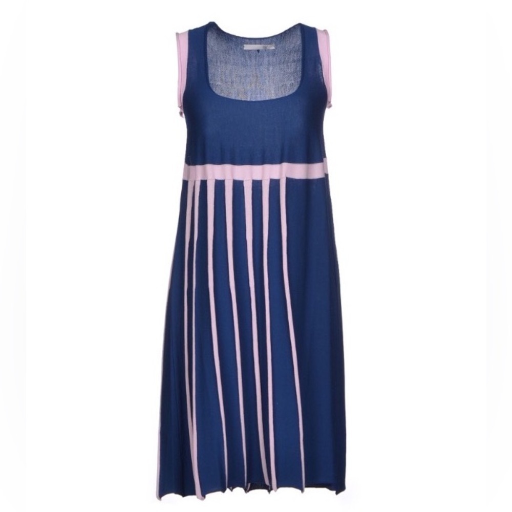 Oblique knit dress